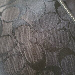 Vintage Coach 6348 Hamptons Jacquard Signature With Leather Trim Shoulder Bag